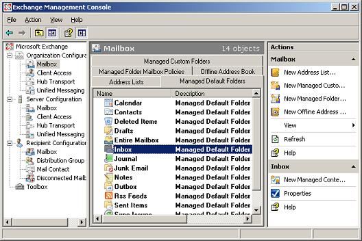 Managed Default Folders
