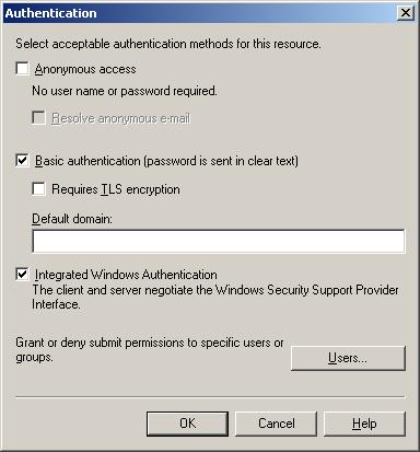 SMTP Virtual Server Inbound Authentication