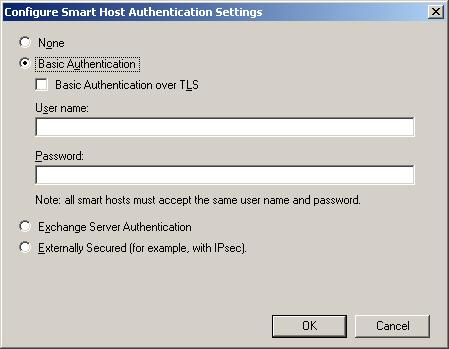 Send Connector Smart Host Authentication