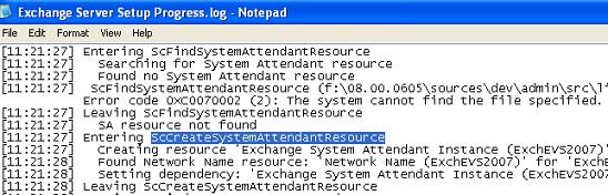 Creating Exchange System Attendant Resource Automatically