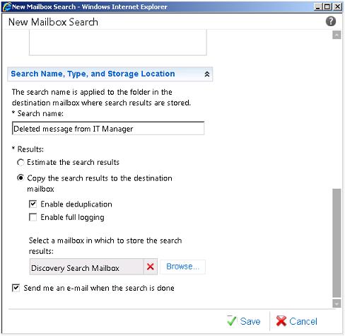 More Mailbox Search Options
