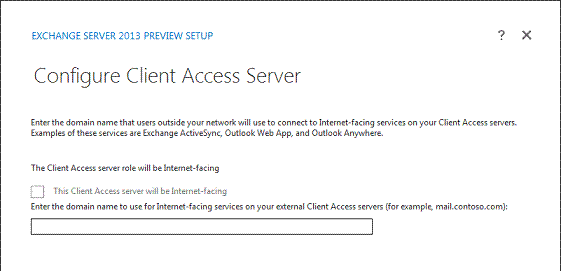 Exchange 2013 Install - Client Access