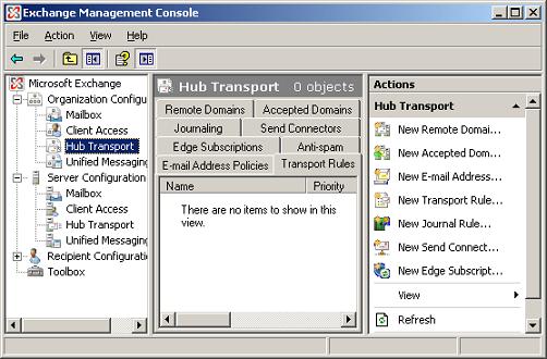 Exchange 2007 Hub Transport