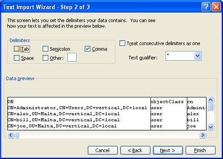 Excel Text Import Wizard