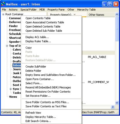 Open Associated Contents Table