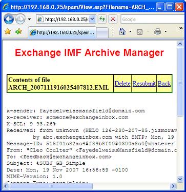 IMFASP - Message View