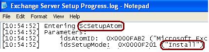 Exchange Setup entering into Installation Mode
