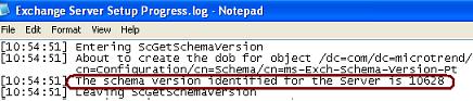 FIGURE B.6 - Exchange Schema Version in Exchange 2007 Setup