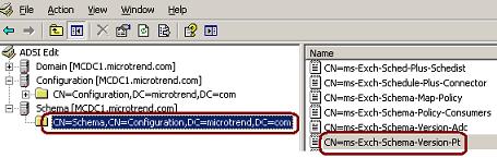 FIGURE B.8 - Checking Exchange Schema Version using ADSIEdit.msc