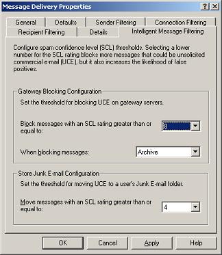 Exchange Intelligent Message Filter