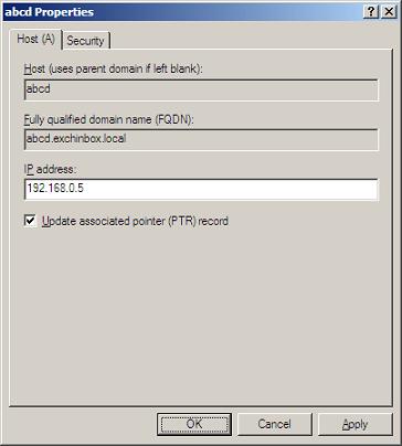 Host Record Settings