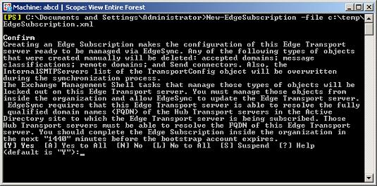 New-EdgeSubscription