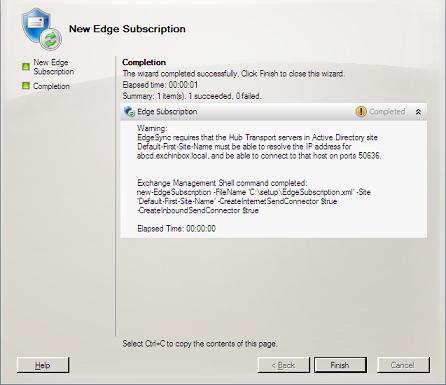 Edge Subscription Warning