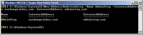 New-AddressRewriteEntry