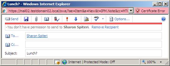 Restricted Recipient MailTip