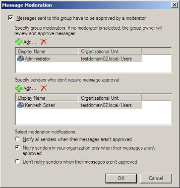 Moderated Distribution Groups