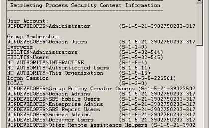 Process Security Context