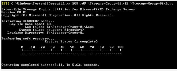 Fix Dirty Shutdown eseutil