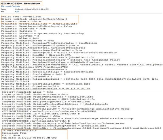 Audit configuration log entries