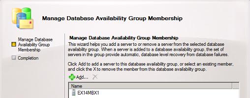 Manage Database Availability Group Membership - Add Server