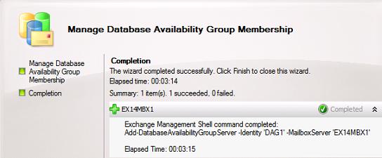 Manage Database Availability Group Membership - Finished