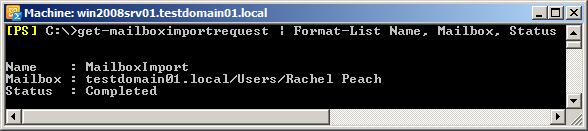 Get-MailboxImportRequest