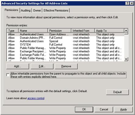 Disallow Inherit Permissions