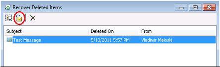 Recovering Outlook 2010 Item