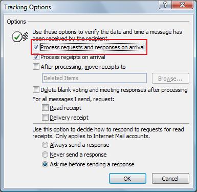 Outlook 2007 Tracking