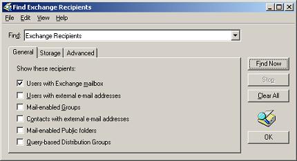 Find Exchange Recipients