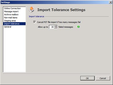 PST Capture Import Tolerance