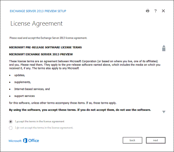 Exchange 2013 Install - License