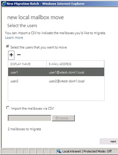 Exchange 2013 | Recipients | Migration | Mailbox Move