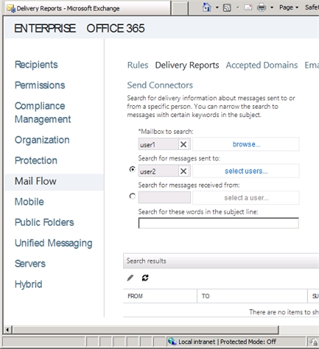 Exchange 2013 | Mail Flow | Delivery Reports