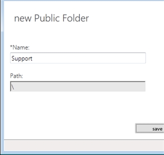 Exchange 2013 | Public Folders | Public Folders | New