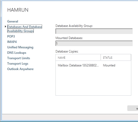 Exchange 2013 | Servers | Servers | Databases