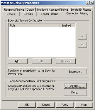 Connection Filtering Properties